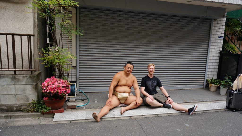 Japan Reisebericht 2016: Sumo Training in Hamacho, Tokyo.