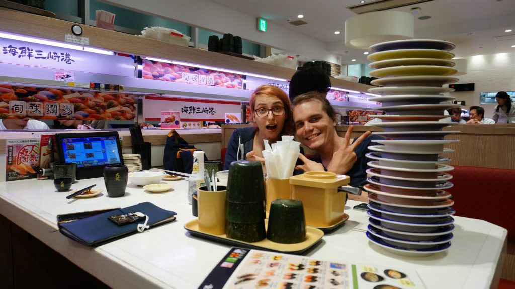 Japan Reisebericht 2016: Kaiten Sushi Gruppenfoto